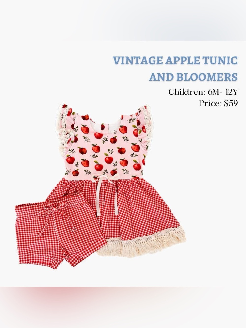 Love and Grow Clothing Vintage Apple Tunic Set
